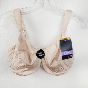 New Bali 34DD Side Lift and Shaping Underwire Bra Style 3353 NWT Soft Taupe